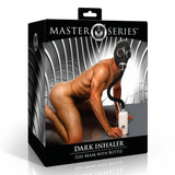 Master Series Dark Inhaler Gas Mask with Aroma Bottle Scent Fetish Bondage Play