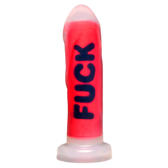 Master Series FUCK Silicone Dildo Red Ribbed Thick Penis Kinky Sex Toy