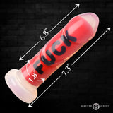 Master Series FUCK Silicone Dildo Red Ribbed Thick Penis Kinky Sex Toy