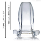 Master Series Gape Glory Large Butt Plug Clear Hollow Open Wide Tunnel Enema Play Anal Sex Toy