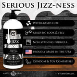 Master Series Jizz Unscented Water Based Lubricant 1 Litre Realistic Cum Play Lube 34oz