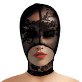 Master Series Lace Seduction Black Lace Bondage Hood Open Mouth Sexy Fetish Play