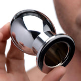 Master Series Large Abyss 1.9 Inch Hollow Anal Dilator Metal Tunnel Gape Butt Plug