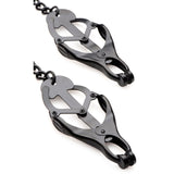 Master Series Monarch Noir Nipple Vice Clover Clamps Chain Fetish Play