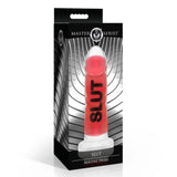 Master Series SLUT Silicone Dildo Red Ribbed Thick Penis Kinky Sex Toy