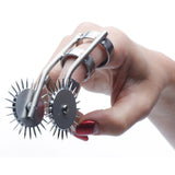 Master Series Spikes Double Finger Pinwheel Ring BDSM Fetish Stimulation Play