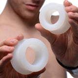 Master Series Stretch Master 2 Piece Training Silicone Ass Grommet Set Butt Plug Tunnel Anal Gape Sex Toy