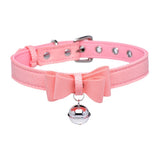 Master Series Sugar Kitty Cat Bell Collar Pink Bow Tie Kinky Fetish Play