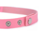 Master Series Sweet Heart Pink Leather Choker Metal Cute Collar Fetish BDSM Play