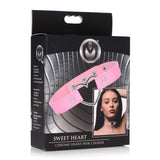 Master Series Sweet Heart Pink Leather Choker Metal Cute Collar Fetish BDSM Play