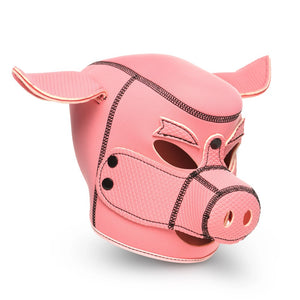 Master Series Swine Pig Neoprene Pink Bondage Hood Roleplay Fetish Mask