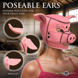 Master Series Swine Pig Neoprene Pink Bondage Hood Roleplay Fetish Mask