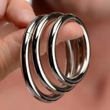 Master Series Trine Steel Cock Ring Collection Penis Ball Bondage Play