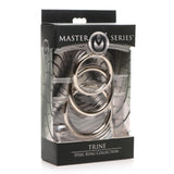 Master Series Trine Steel Cock Ring Collection Penis Ball Bondage Play