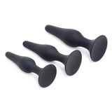 Master Series Triple Spire Tapered Silicone Anal Trainer Butt Plug Set