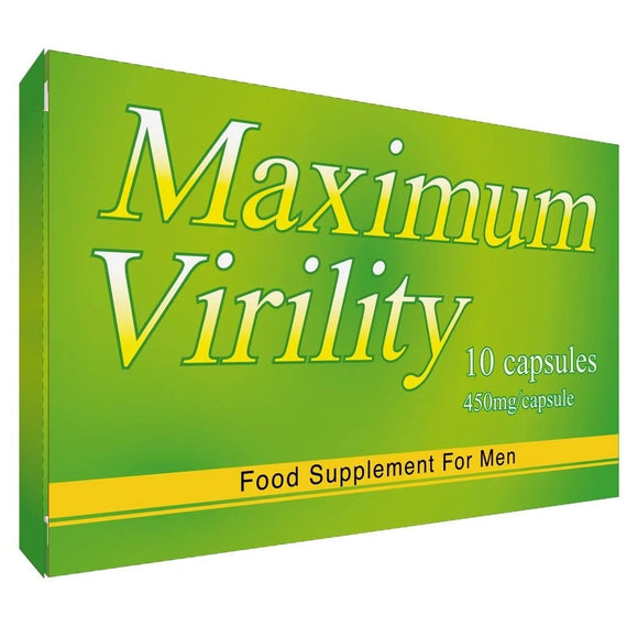 Maximum Virility Food Supplement For Men 10 Capsule Pack Sex Stamina Pills