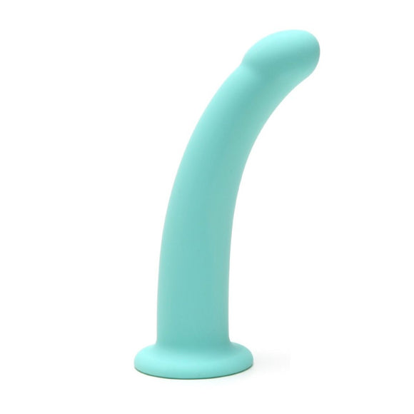 Me You Us 7 Inch Curved Silicone Dildo Aqua Semi Realistic G-Spot Sex Toy