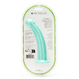 Me You Us 7 Inch Curved Silicone Dildo Aqua Semi Realistic G-Spot Sex Toy