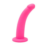 Me You Us 7" Curved Pink Silicone Dildo Semi Realistic Fun Sex Toy