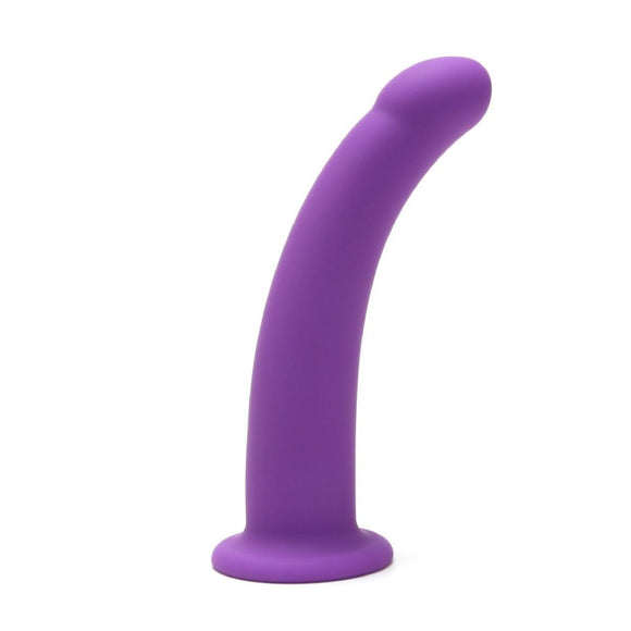 Me You Us 7 Inch Curved Silicone Dildo Purple Semi Realistic G-Spot Sex Toy