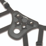 Me You Us Black Adjustable Strap-On Dildo Harness Crotchless Unisex 2 Rings