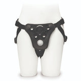 Me You Us Black Adjustable Strap-On Dildo Harness Crotchless Unisex 2 Rings