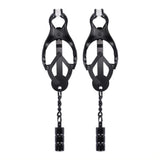 Me You Us Clover Nipple Clamps Black Steel Body Clips Weights Fetish Play