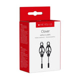 Me You Us Clover Nipple Clamps Black Steel Body Clips Weights Fetish Play