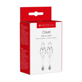 Me You Us Clover Nipple Clamps Silver Steel Body Clips Weights Fetish Play