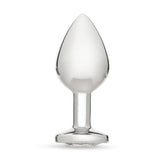 Me You Us Crystal Jewels Clear Medium Gem Metal Butt Plug Anal Toy
