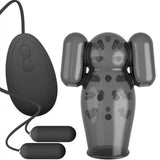Me You Us Dual Power Vibrating Masturbation Sleeve Double Bullet Penis Head Vibe