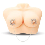 Me You Us Flower Nipple Chain Adjustable 4 Way Screw Grip Clamps