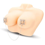 Me You Us Flower Nipple Chain Adjustable 4 Way Screw Grip Clamps