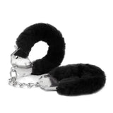 Me You Us Furry Metal Handcuffs Black Plush Fur Wrist Restraints Bondage Play