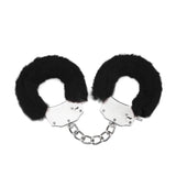 Me You Us Furry Metal Handcuffs Black Plush Fur Wrist Restraints Bondage Play