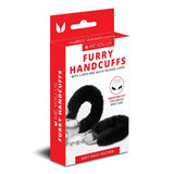 Me You Us Furry Metal Handcuffs Black Plush Fur Wrist Restraints Bondage Play