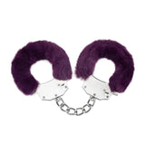 Me You Us Purple Furry Handcuffs Plush Fur Metal Wrist Cuffs Restraints