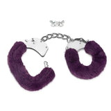Me You Us Purple Furry Handcuffs Plush Fur Metal Wrist Cuffs Restraints