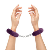 Me You Us Purple Furry Handcuffs Plush Fur Metal Wrist Cuffs Restraints
