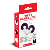 Me You Us Purple Furry Handcuffs Plush Fur Metal Wrist Cuffs Restraints