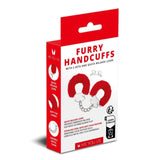 Me You Us Red Furry Handcuffs Plush Fur Metal Wrist Cuffs Restraints