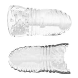 Me You Us Glacier Dual End Stroker Clear Rib Male Masturbator Sex Toy