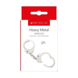 Me You Us Heavy Metal Handcuffs Steel Safety Wrist Restraints Kinky Bondage Play