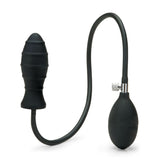 Me You Us Inflatable Butt Plug Black Silicone Ribbed Anal Gape Stretch Pump Sex Toy