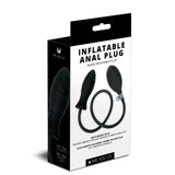 Me You Us Inflatable Butt Plug Black Silicone Ribbed Anal Gape Stretch Pump Sex Toy