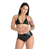 Me You Us Latex Crotchless Panties Small Size Black Rubber Fetish Wear