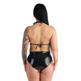 Me You Us Latex Crotchless Panties Small Size Black Rubber Fetish Wear