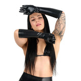 Me You Us Latex Full Length Gloves Medium Size Black Rubber Fetish Wear
