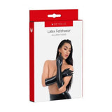 Me You Us Latex Full Length Gloves Medium Size Black Rubber Fetish Wear