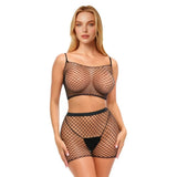 Me You Us Lingerie 2 Piece Fishnet Top Skirt Set One Size Sexy Outfit